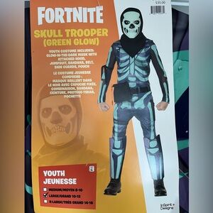 Fortnite Skull Trooper Green Glow Halloween Costume